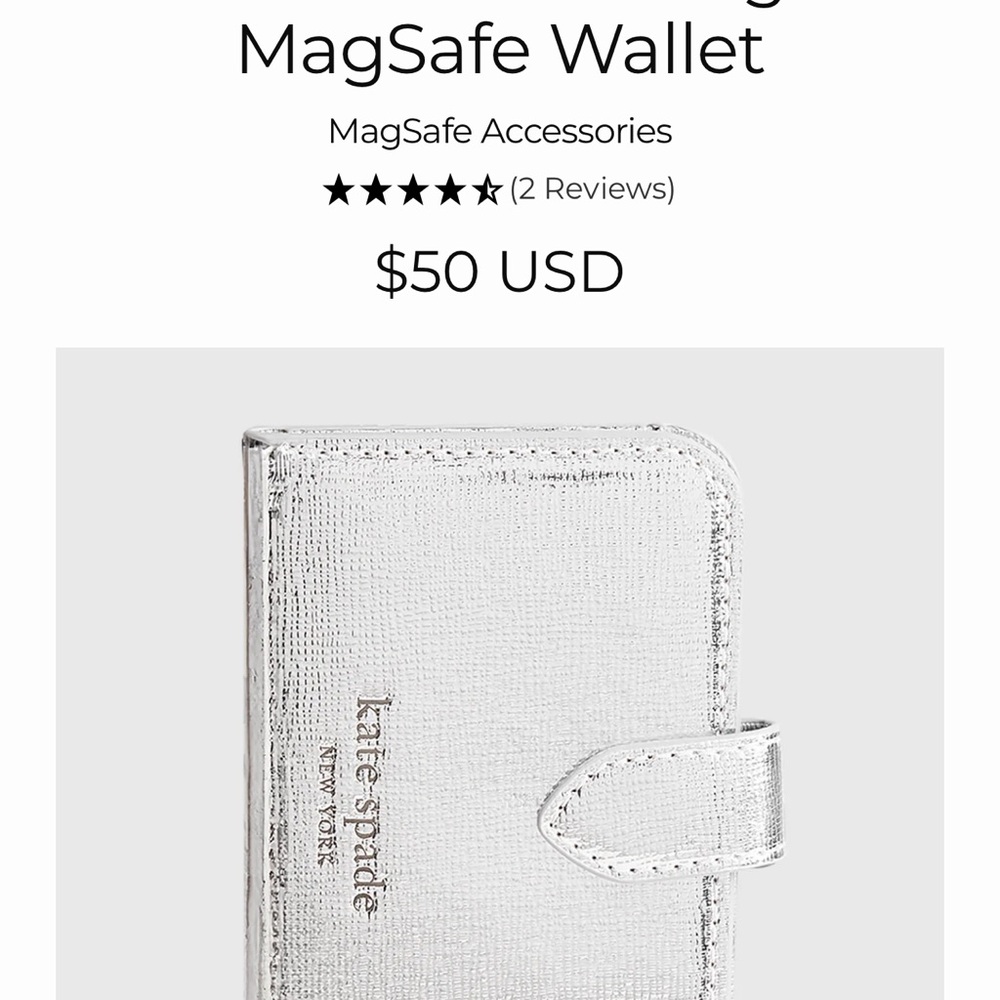 Kate Spade Metallic Silver Wallet